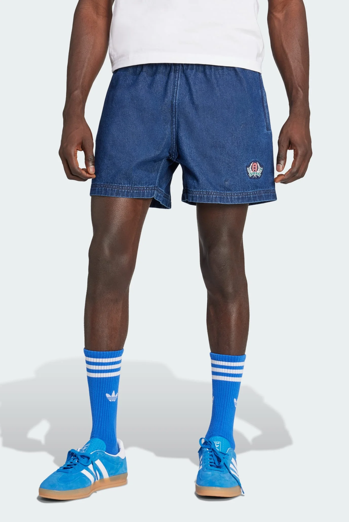 Чоловічі темно-сині джинсові шорти Varsity Regular adidas JX8169