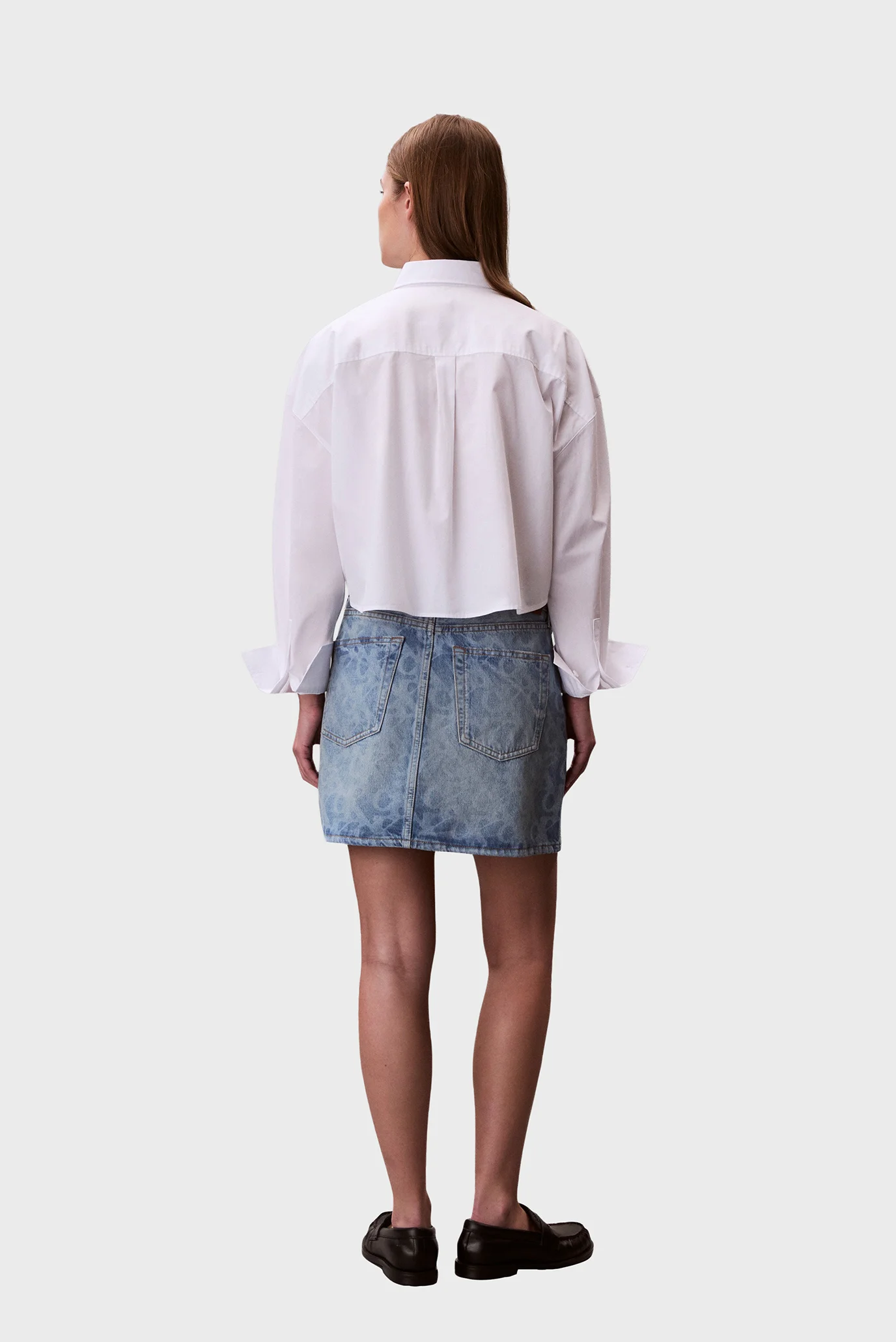 Женская голубая джинсовая юбка с узором 90S MINI Calvin Klein