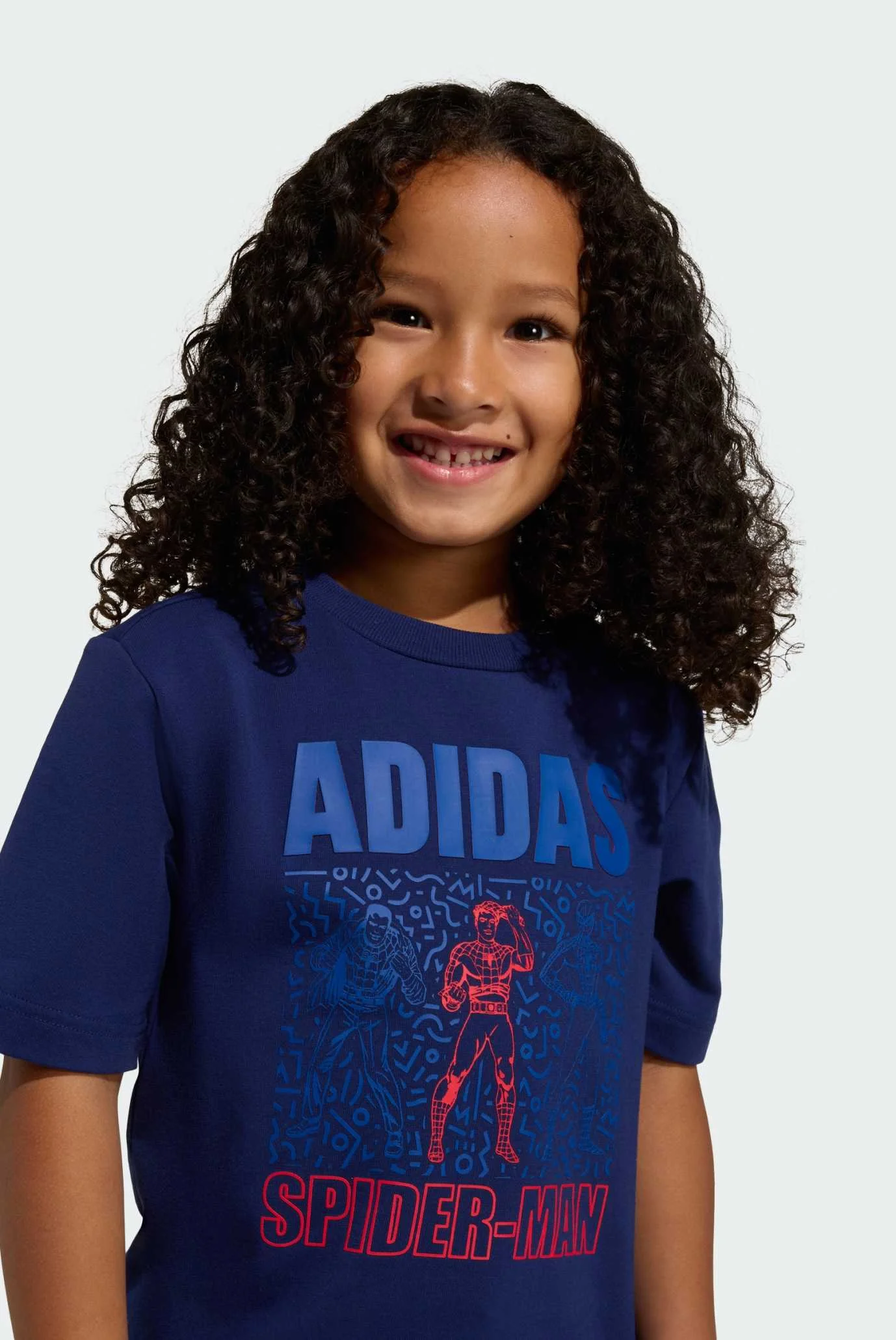 Детская синяя футболка ADIDAS MARVEL SPIDER-MAN adidas JZ7667 — MD