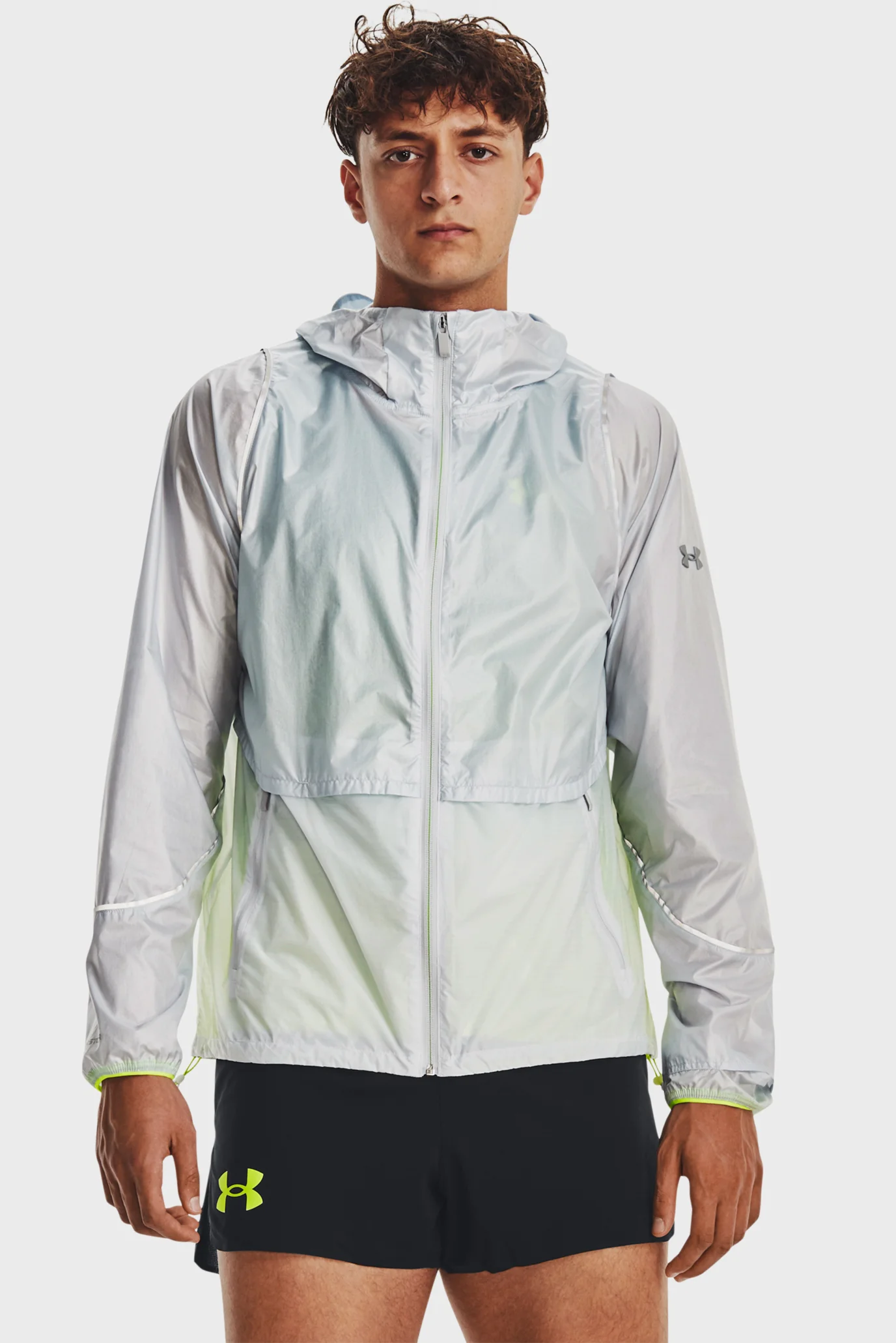 Мужская серая ветровка Impasse Lightweight Run Jkt Under Armour
