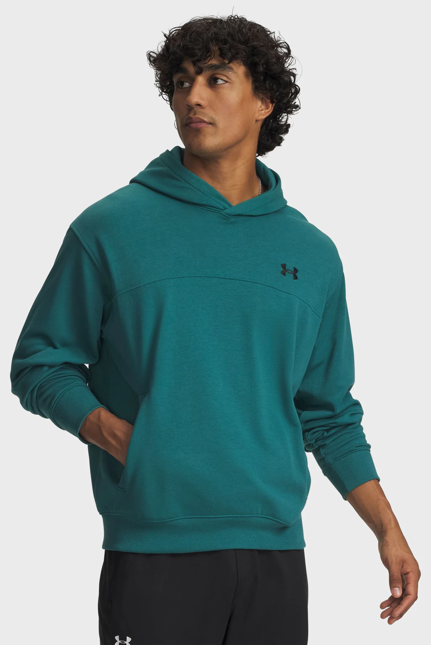 りゅう Чоловіче зелене худі UA Rival LW Hoodie Under Armour 6012335-338