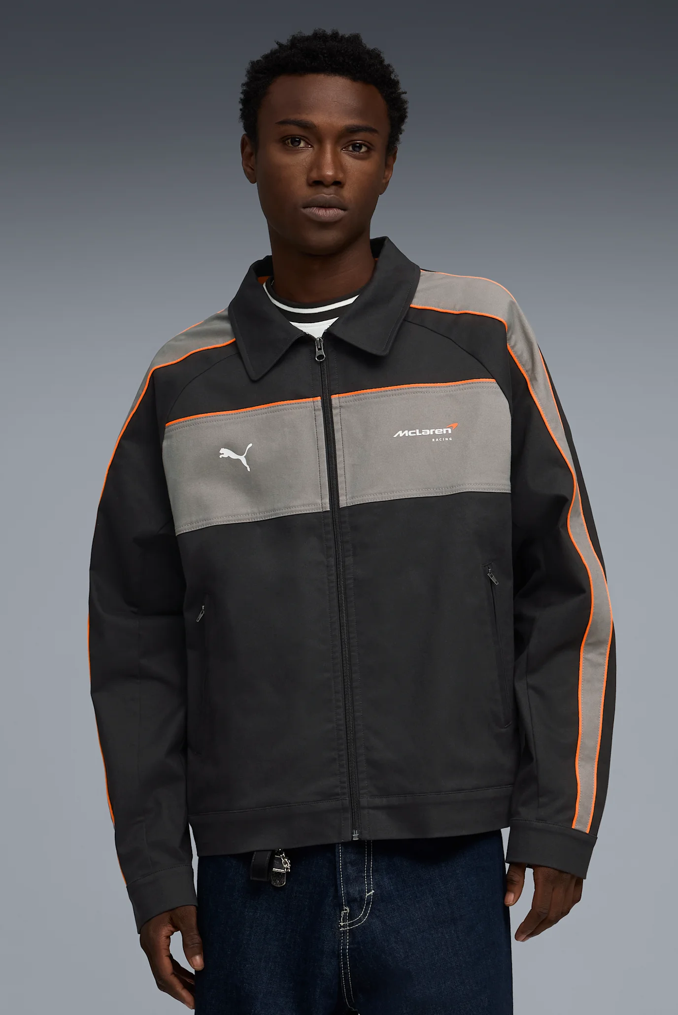 Мужская черная куртка McLAREN RACING Coach T7 Jacket Men PUMA