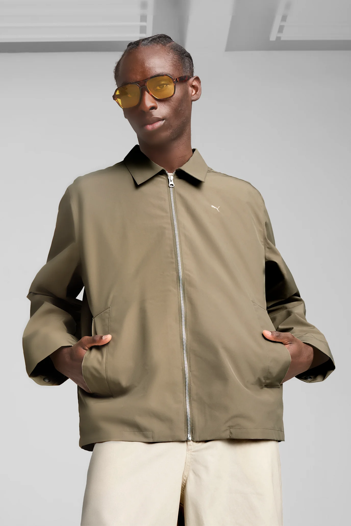 Мужская оливковая верхняя рубашка MMQ 2-in-1 Jacket Men PUMA
