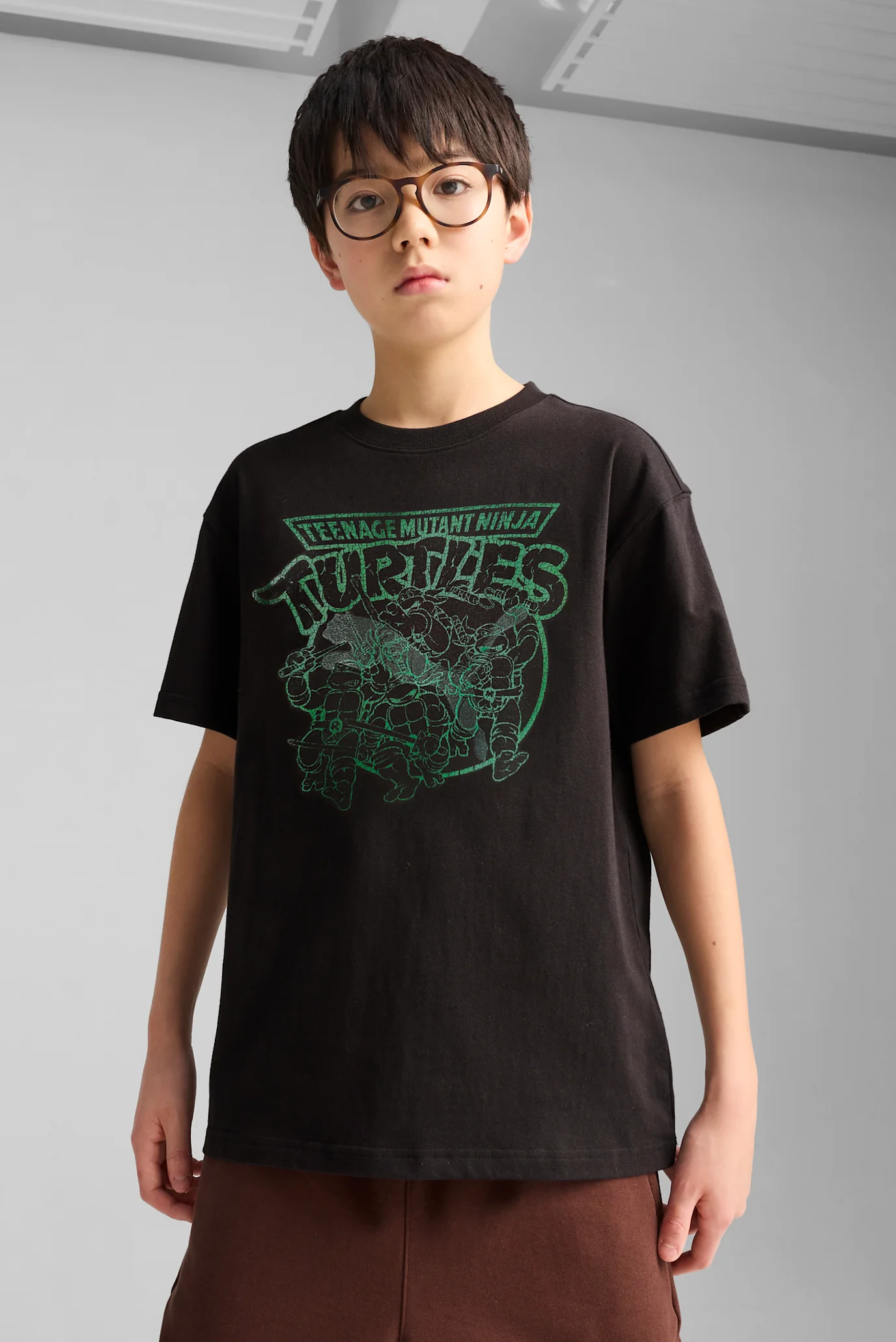 Дитяча чорна футболка PUMA HOOPS x TMNT Relaxed Graphic Tee Youth
