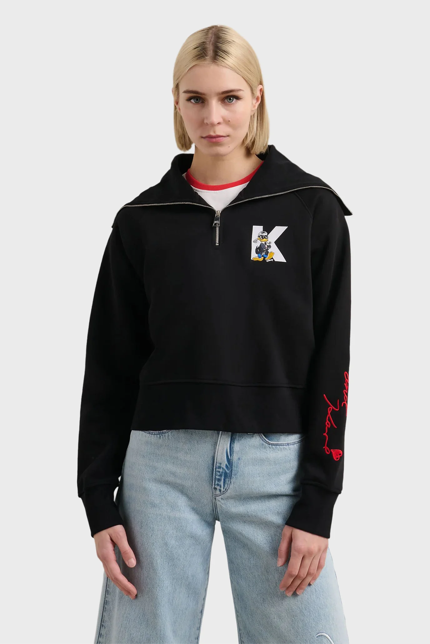 Жіноча чорна спортивна кофта KL X DISNEY Karl Lagerfeld A3W20063