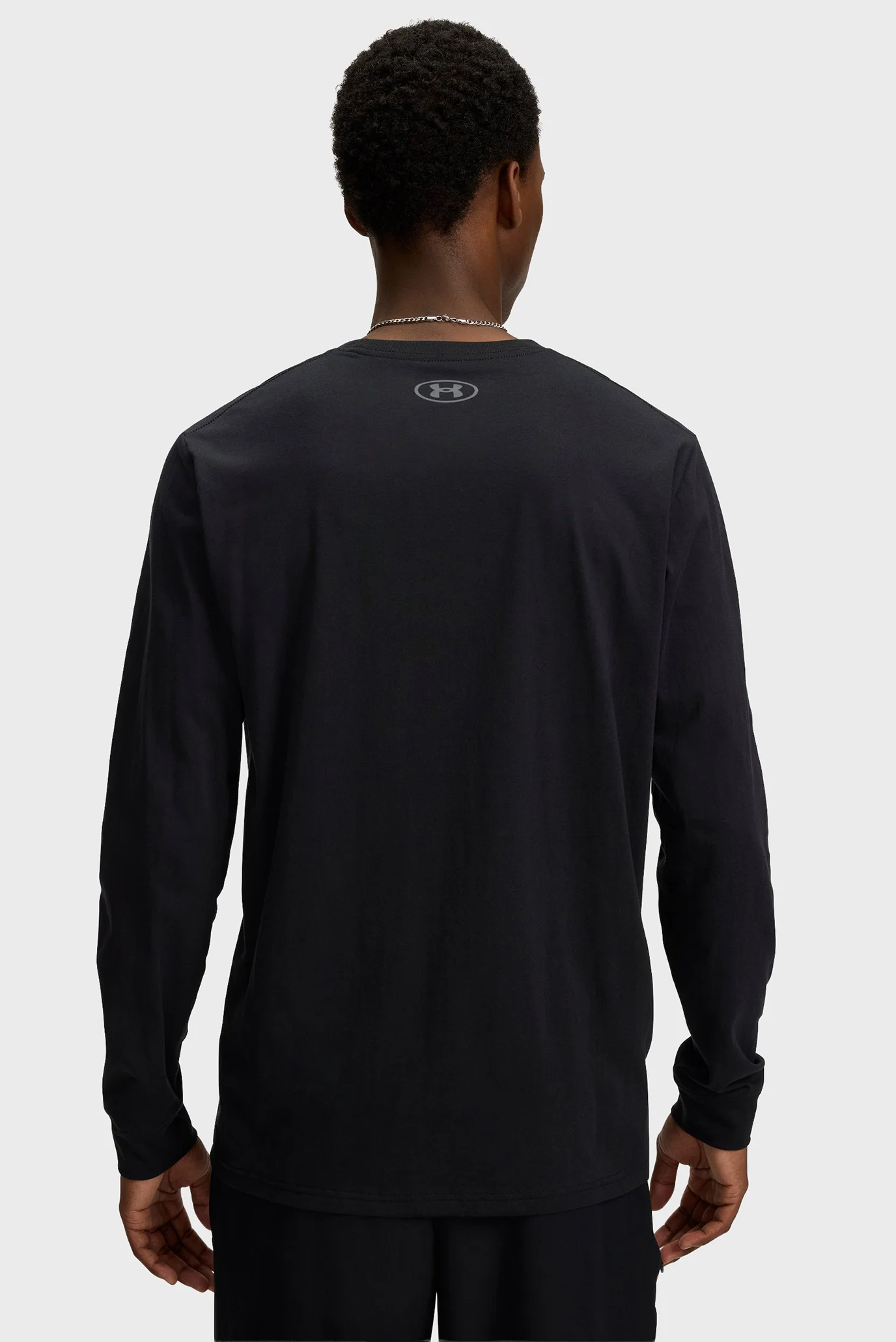 Чоловічий чорний лонгслів UA SPORTSTYLE LEFT CHEST LS Under Armour