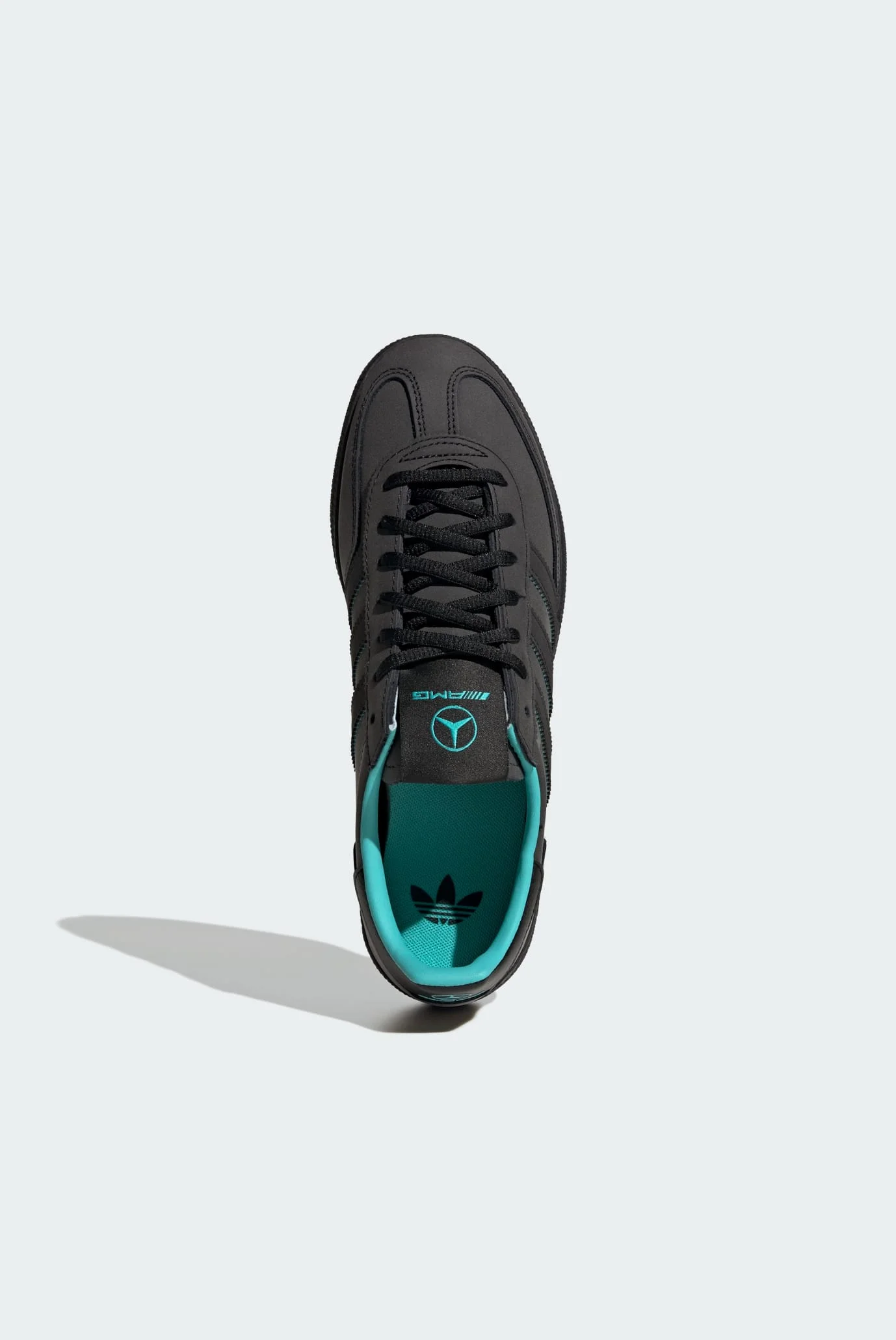 Мужские черные кожаные сникерсы HANDBALL SPEZIAL MERCEDES adidas