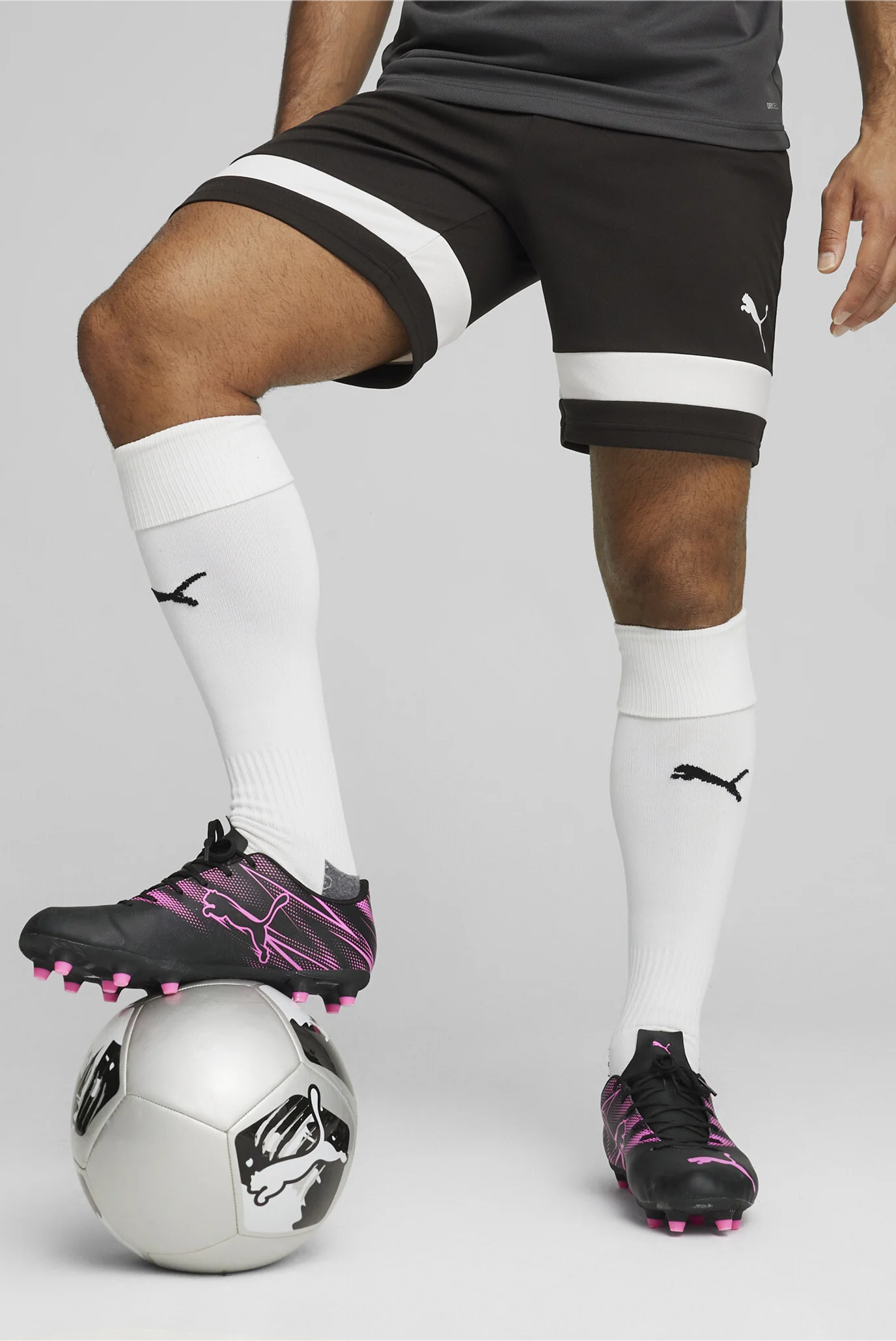 専用 BDP SHORTS SOCCER Мужские черные шорты individualRISE Men's Football Shorts PUMA