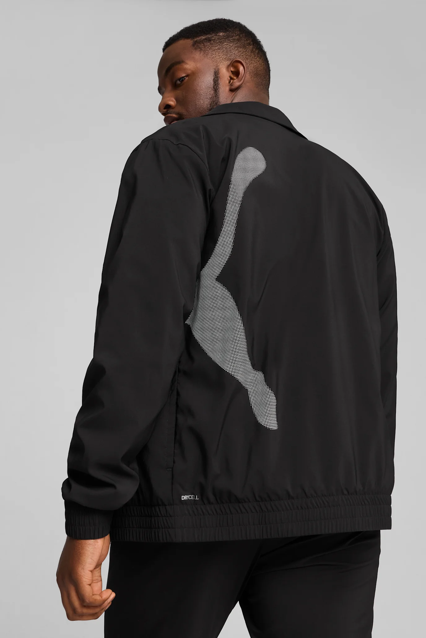 Мужская черная ветровка TRAIN BIG CAT Woven Jacket Men PUMA 525960