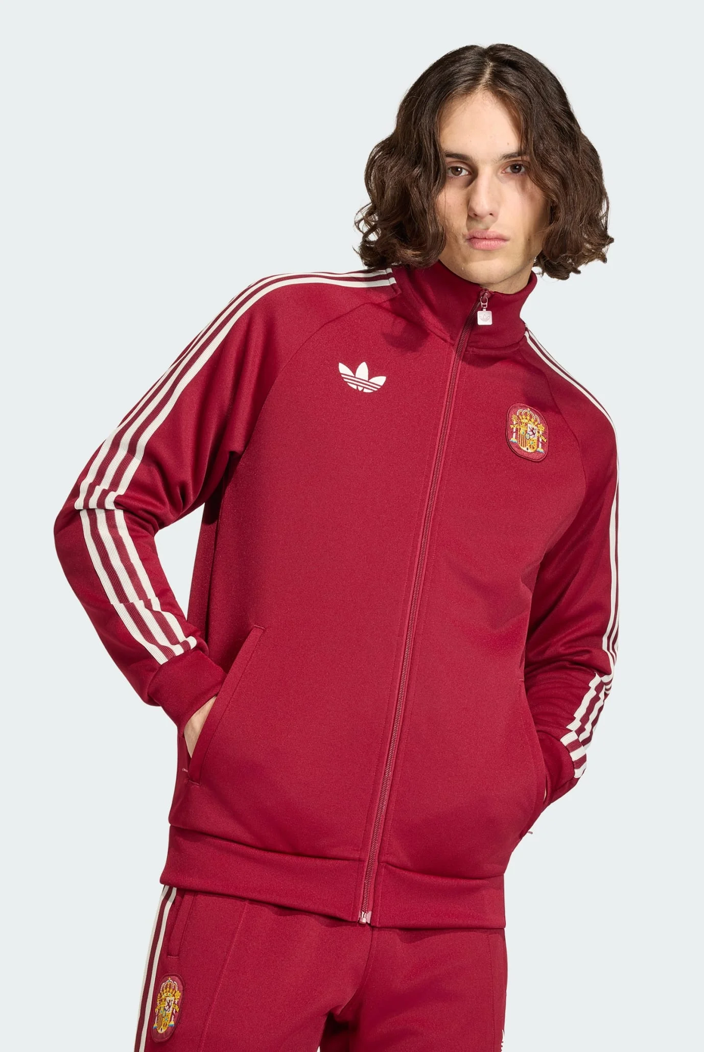 Мужская красная спортивная кофта Spain Originals adidas JZ2254