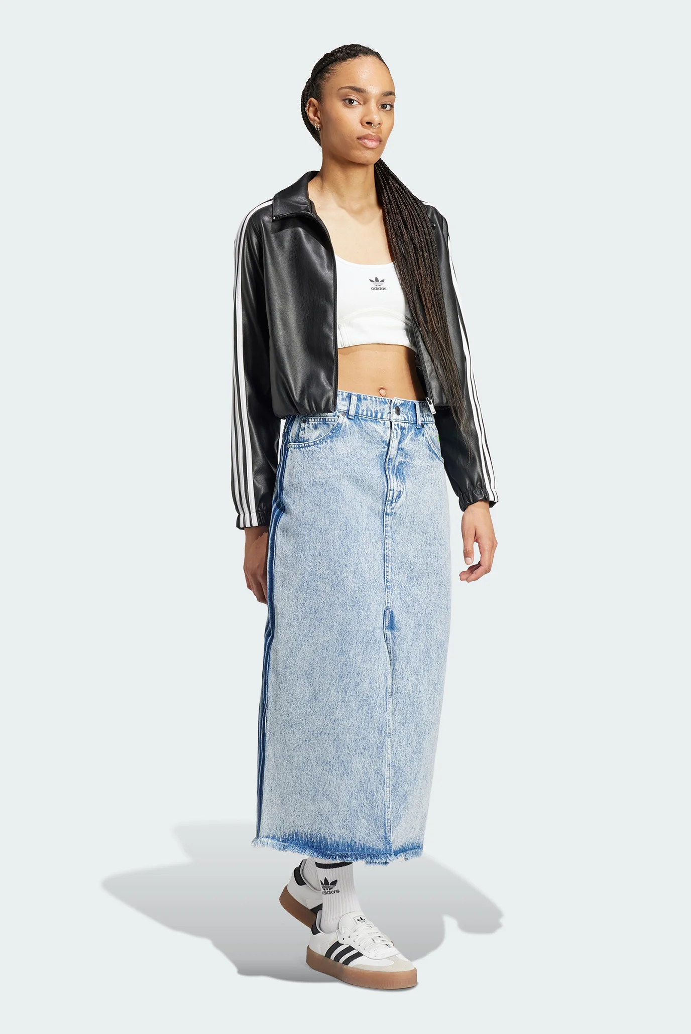 Женская голубая джинсовая юбка KSENIASCHNAIDER Denim Maxi adidas