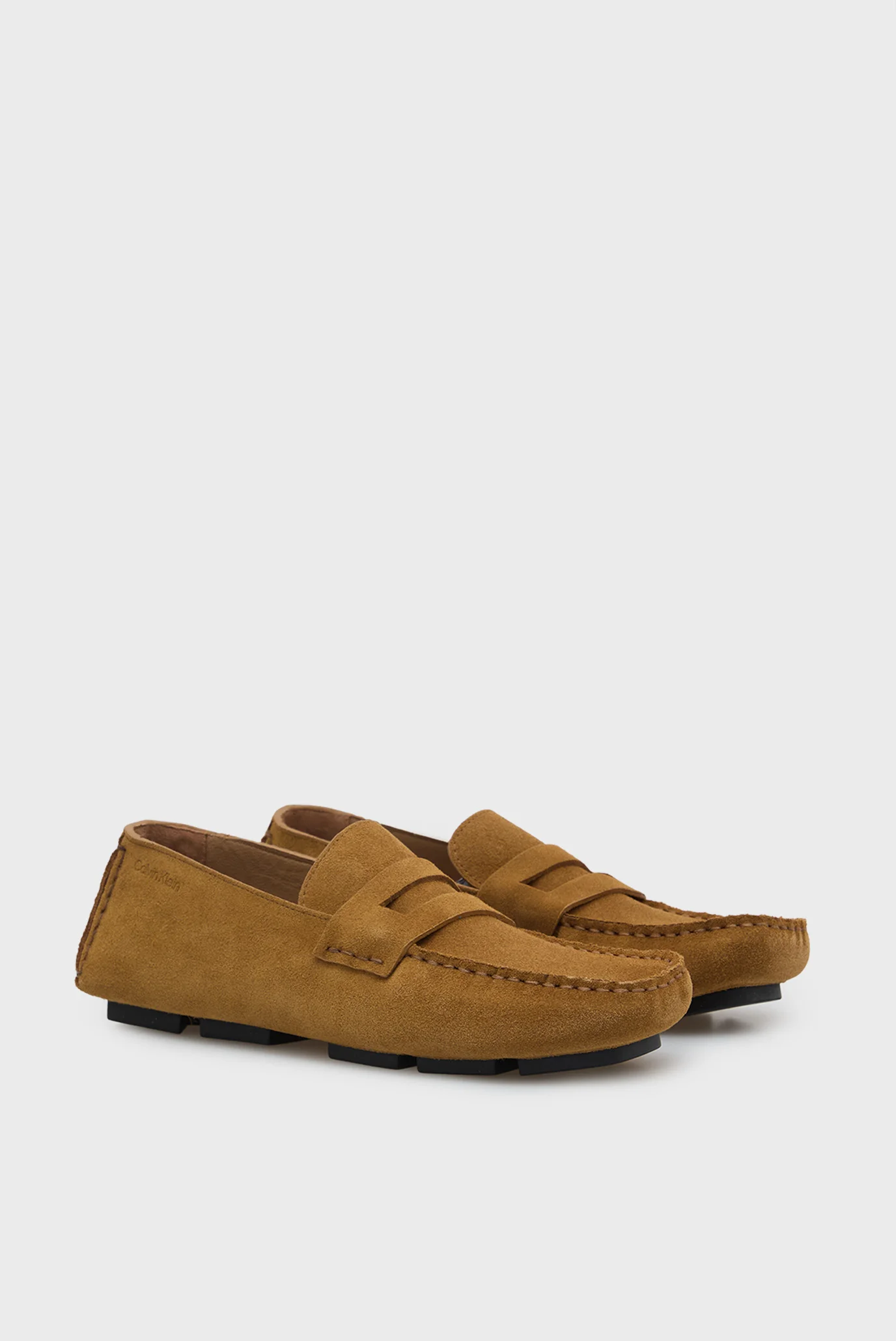 Женские рыжие замшевые мокасины SQUARE Calvin Klein HW0HW02844