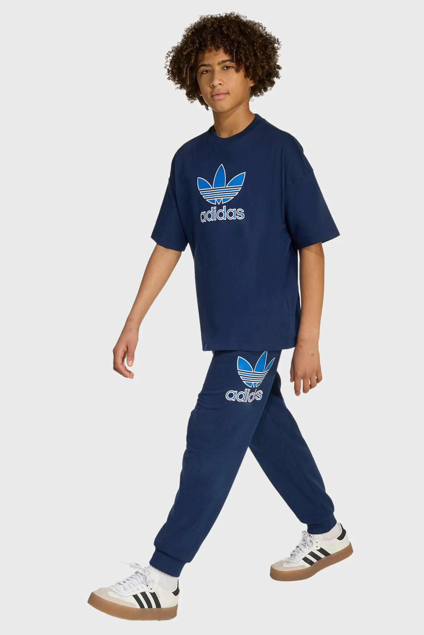 Дитяча темно-синя футболка Oversize Trefoil adidas JV8558 — MD-Fashion