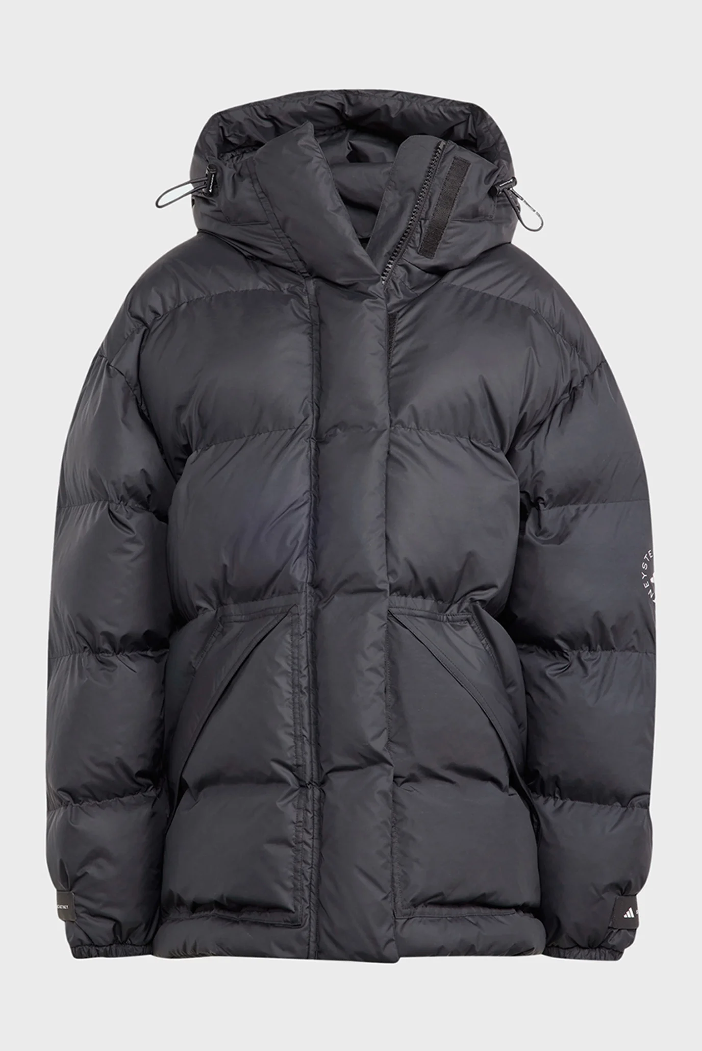 Жіноча чорна куртка adidas by Stella McCartney Padded Mid-Length