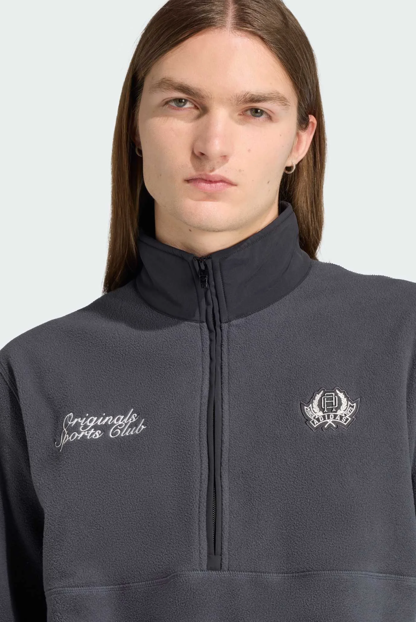 Чоловіча темно-сіра спортивна кофта Regular Polar Fleece Quarter
