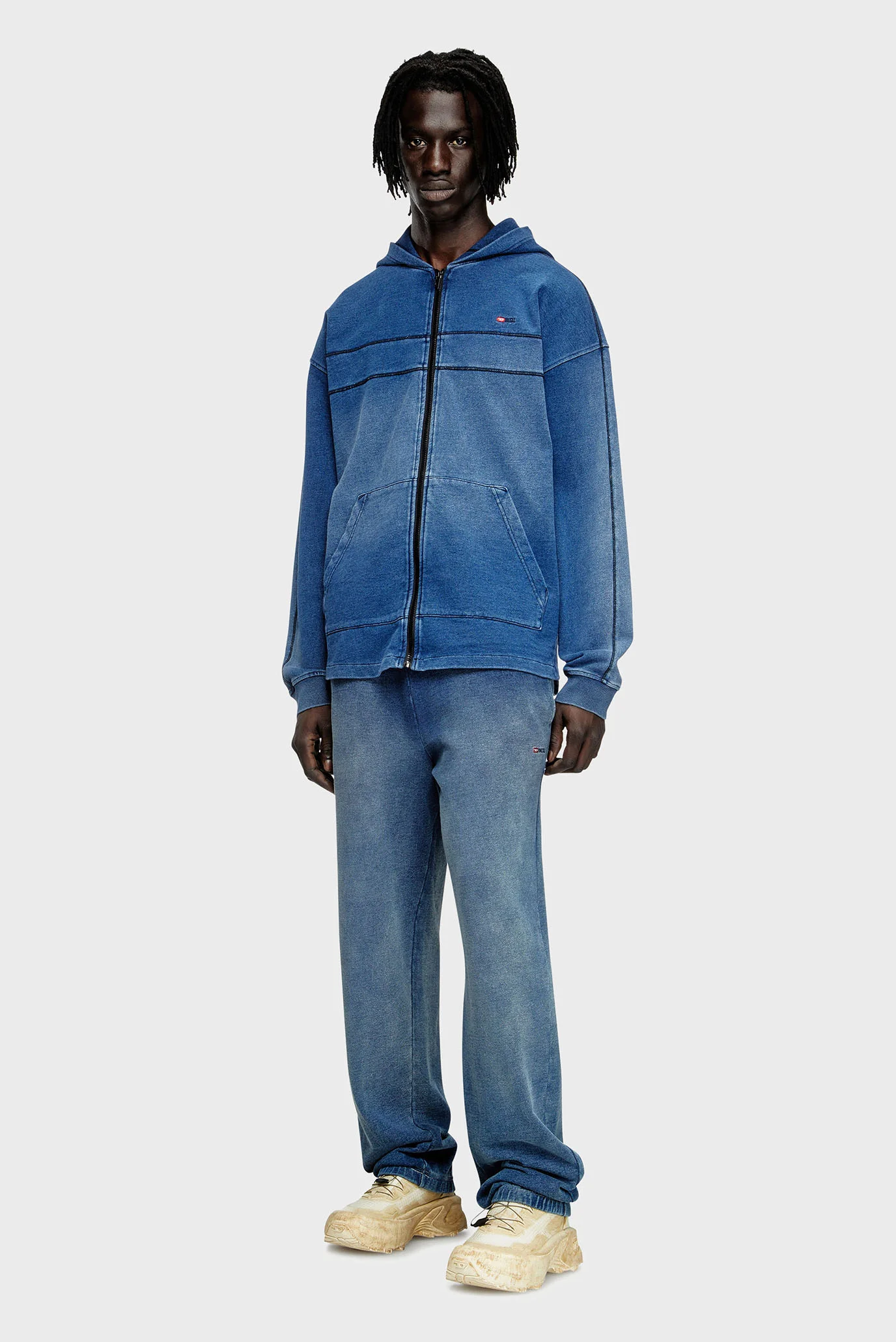 Мужское синее худи S-BLAXT-HOOD-ZIP-NEW Diesel A19579 0PKAH — MD