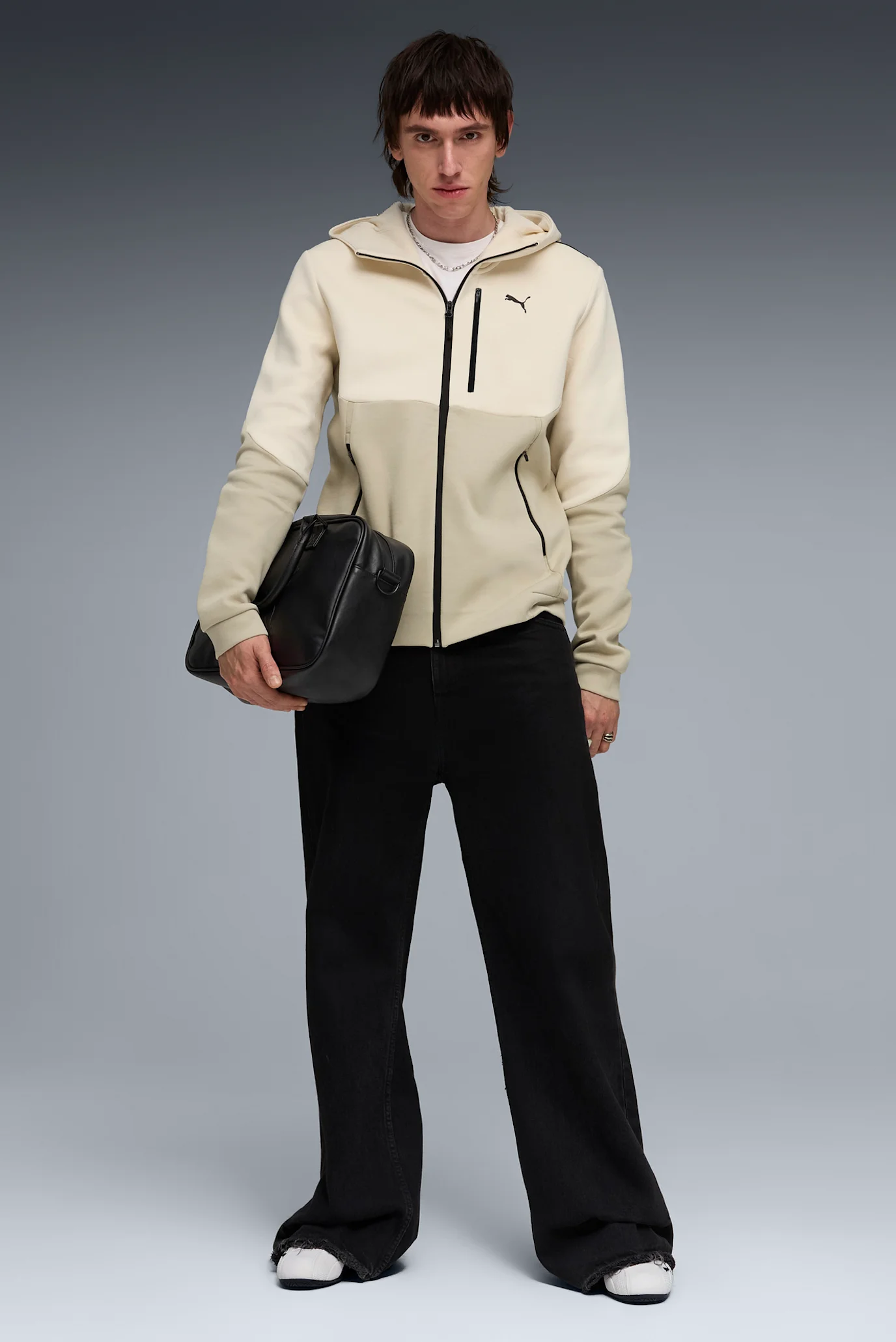 Мужское бежевое худи PUMATECH Full Zip Hoodie Men PUMA 634415_87