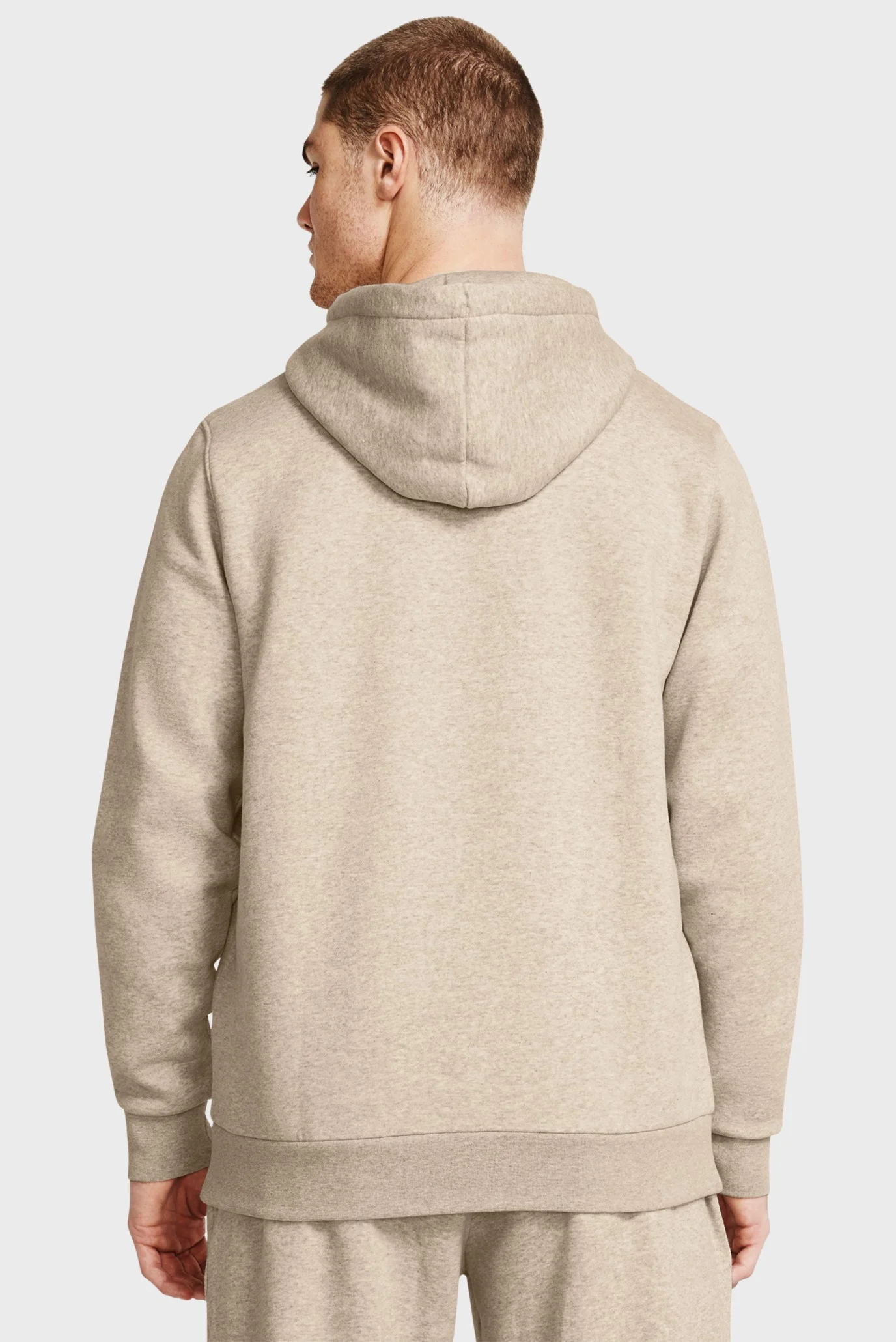 Чоловіче бежеве худі UA Essential Fleece Hoodie Under Armour