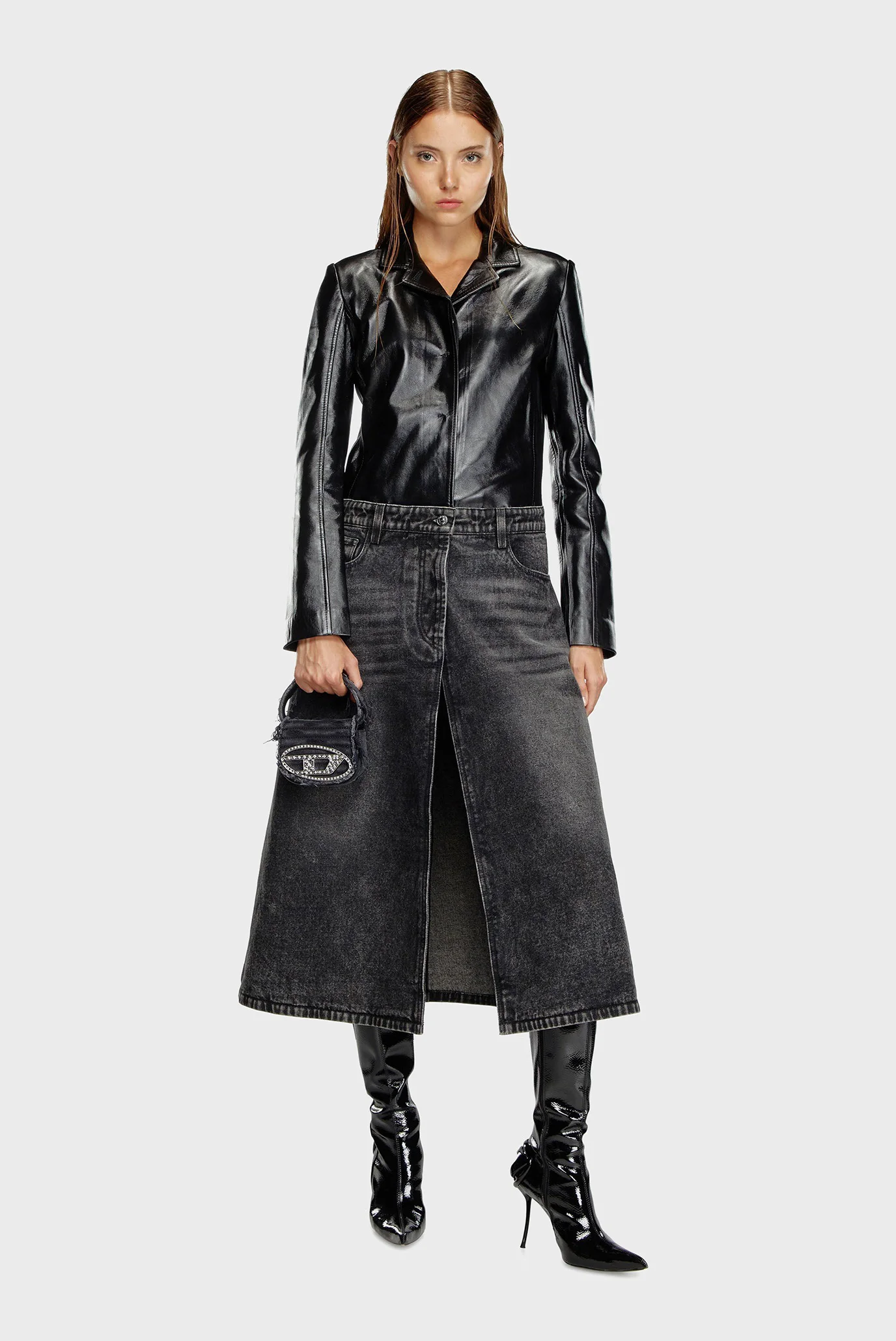 Женская черная джинсовая сумка 1DR XS Diesel X08709 P6319 — MD-Fashion