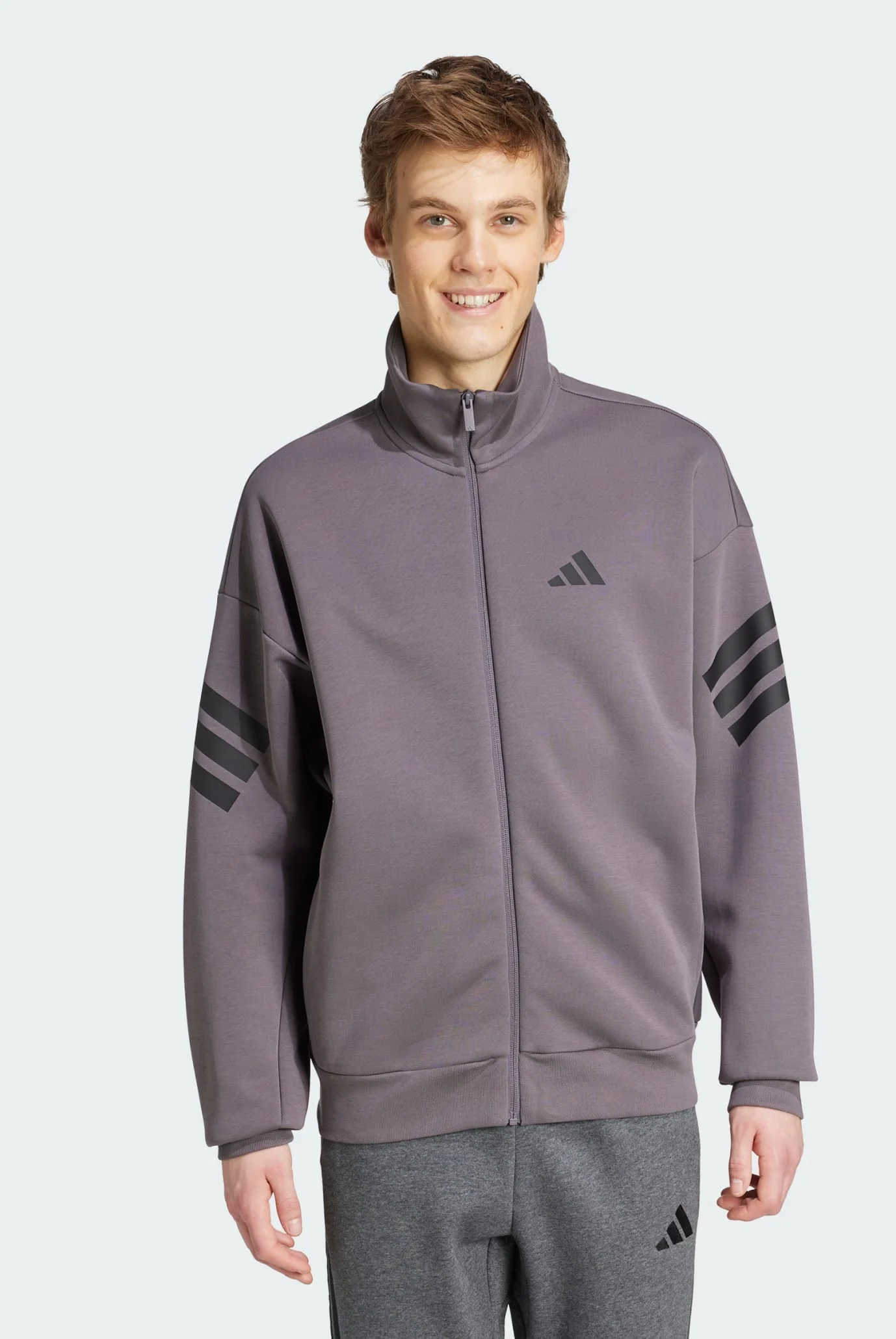 Чоловіча темно-сіра спортивна кофта Future Icons 3-Stripes Woven