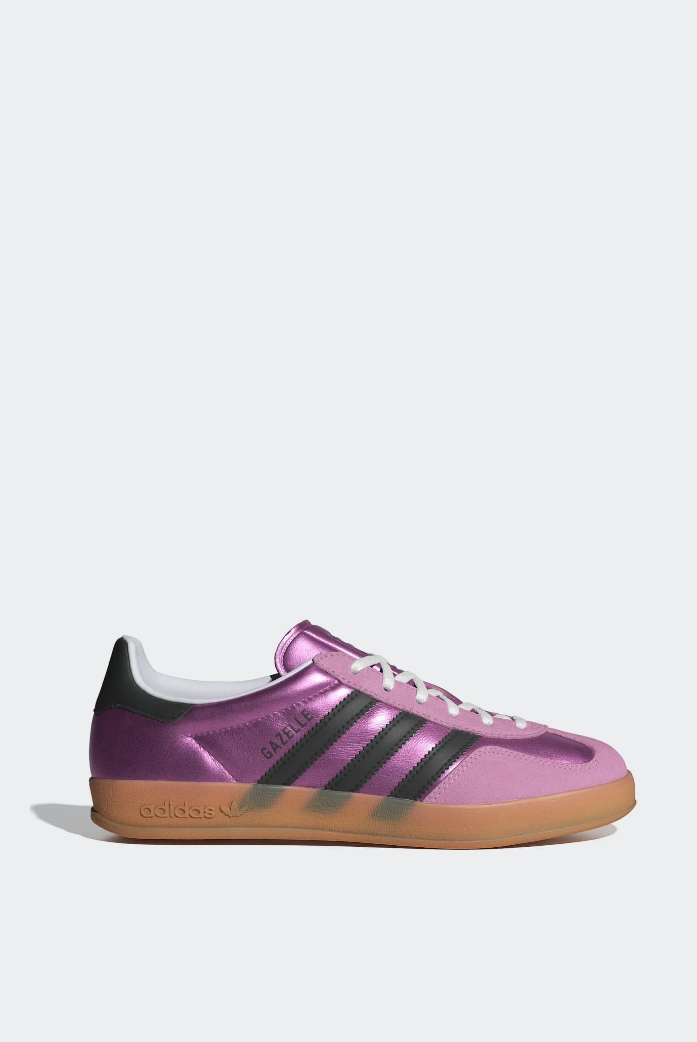 Женские фиолетовые кожаные сникерсы Gazelle Indoor adidas JS1406