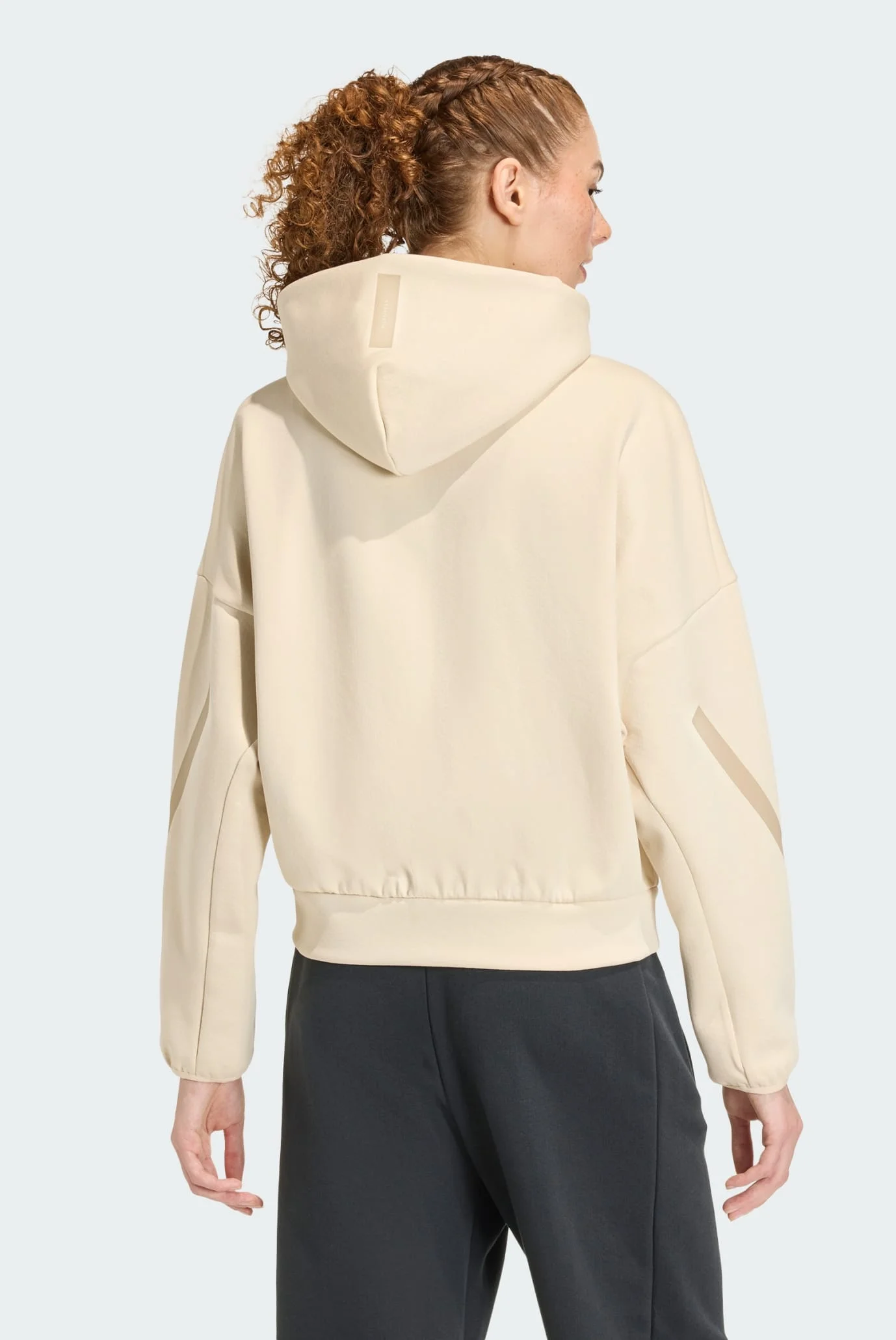 Женское бежевое худи adidas Z.N.E. Full-Zip adidas KE4746 — MD-Fashion