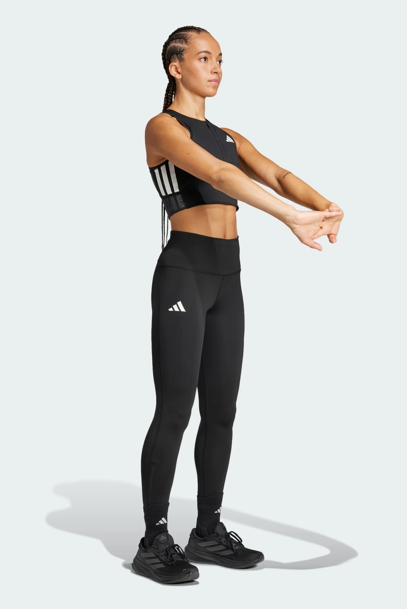 Женский черный топ Adizero Running Gel Pocket adidas JN7162 — MD