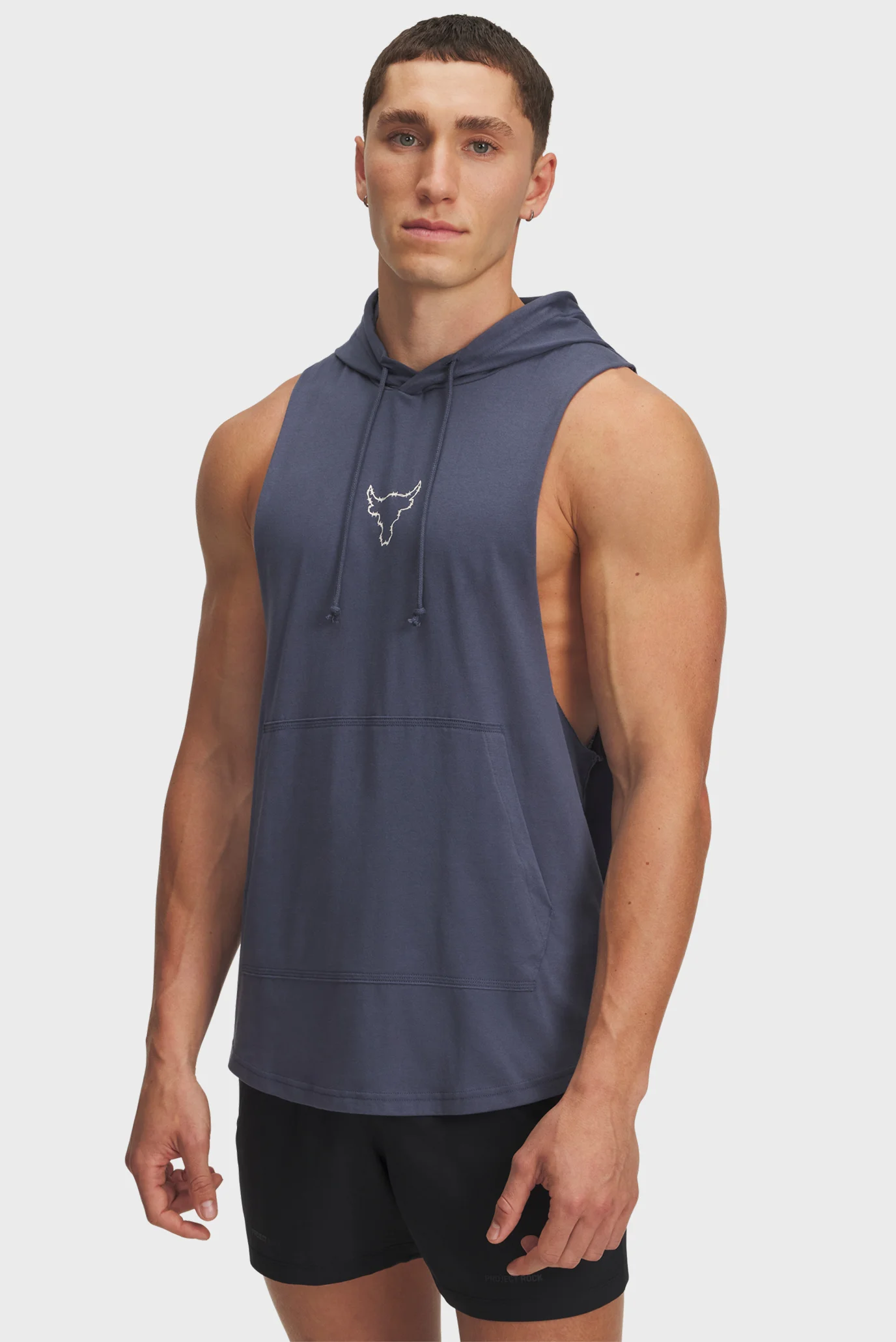 Мужское серое худи Pjt Rck Q3PO SL Hoodie Under Armour 6005048-044