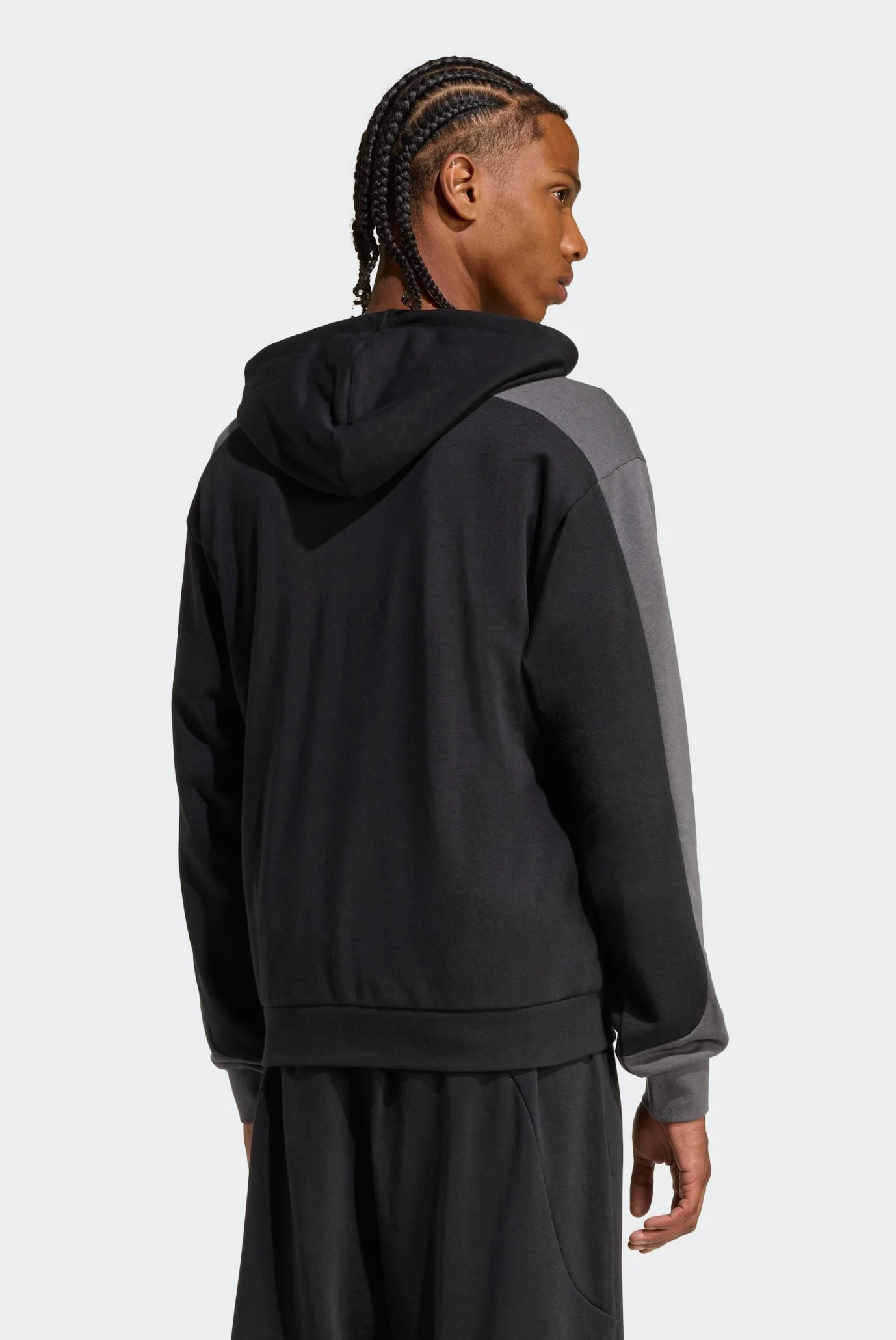 ぶぅ Мужское черное худи M COLLEGIATE FZ adidas KH2762 — MD-Fashion