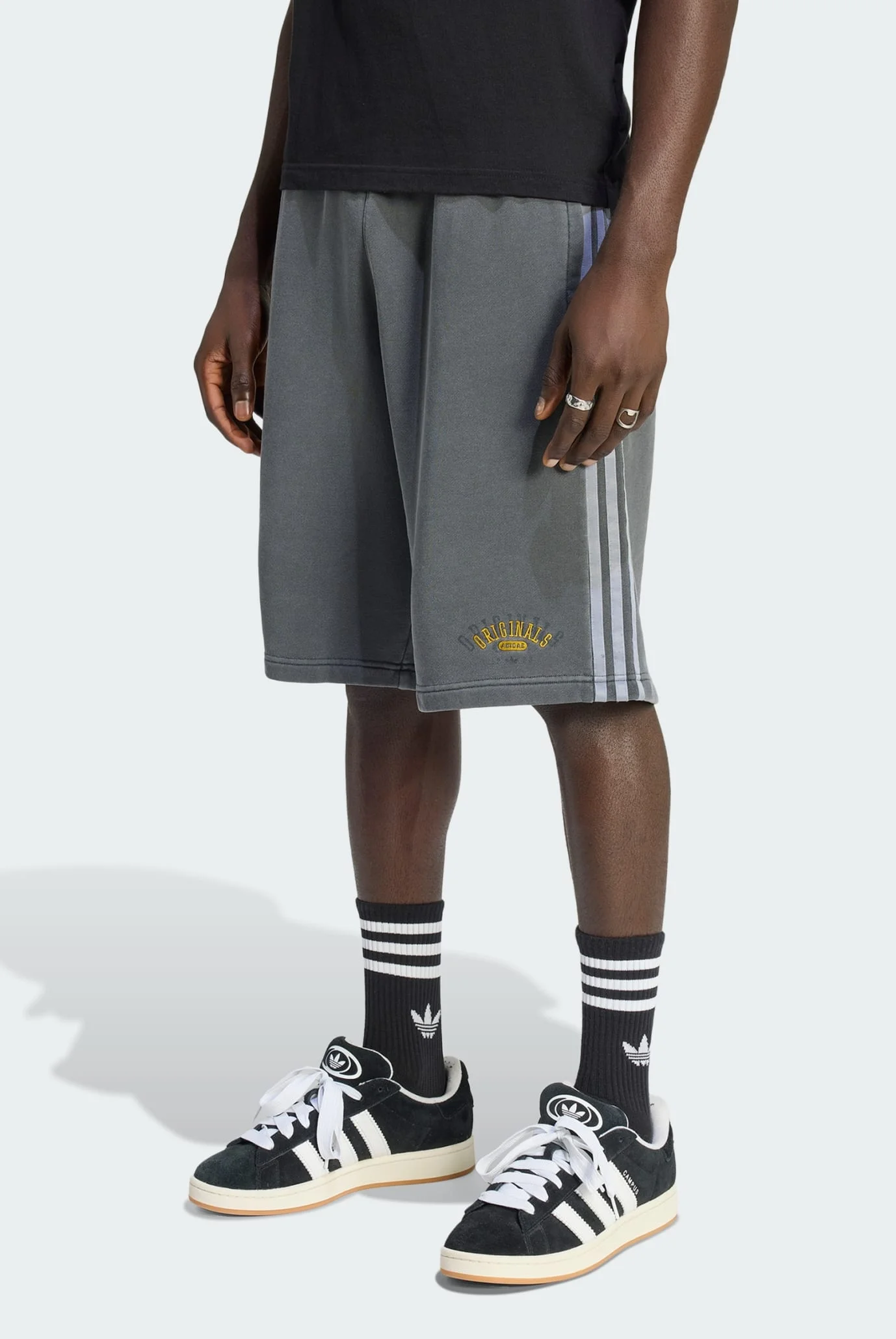 Чоловічі сірі шорти adidas Originals Washed Graphics Basketball