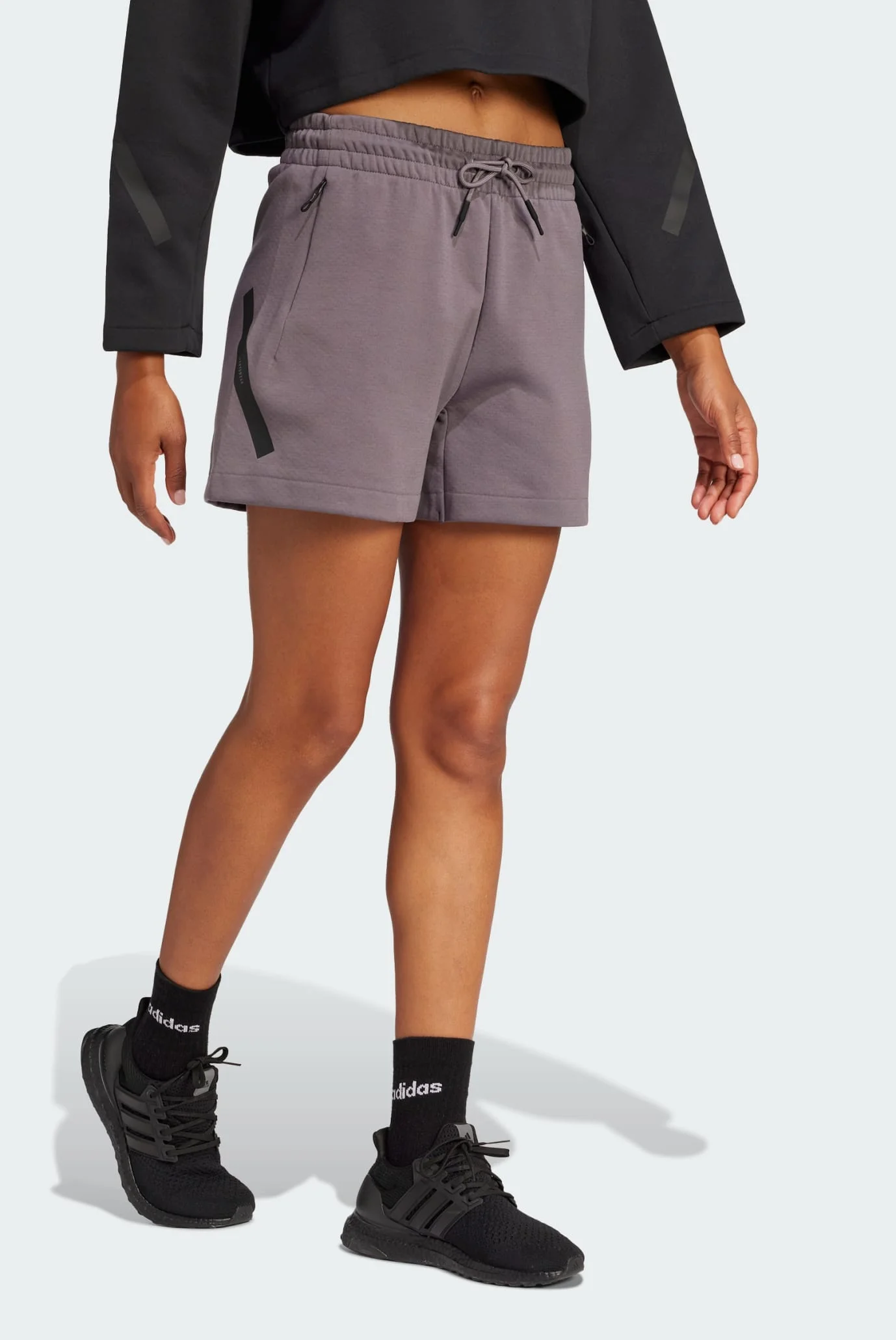 Женские серые шорты adidas Z.N.E. adidas JJ4744 — MD-Fashion